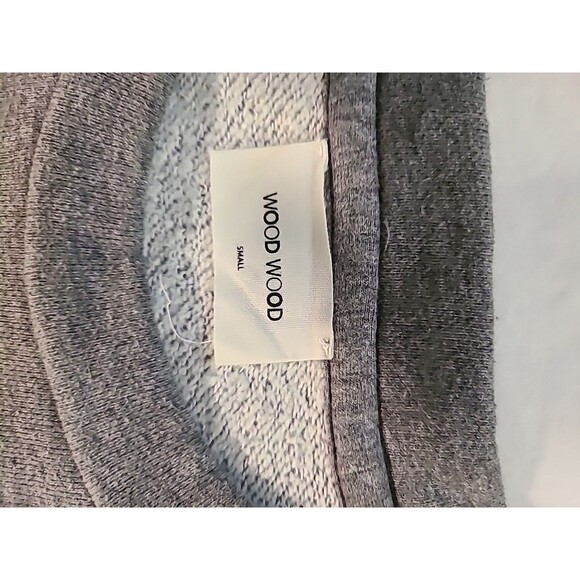 Wood Wood designer art sweatshirt SMALL Original BigLogo 4 " X 5" - Picture 6 of 7